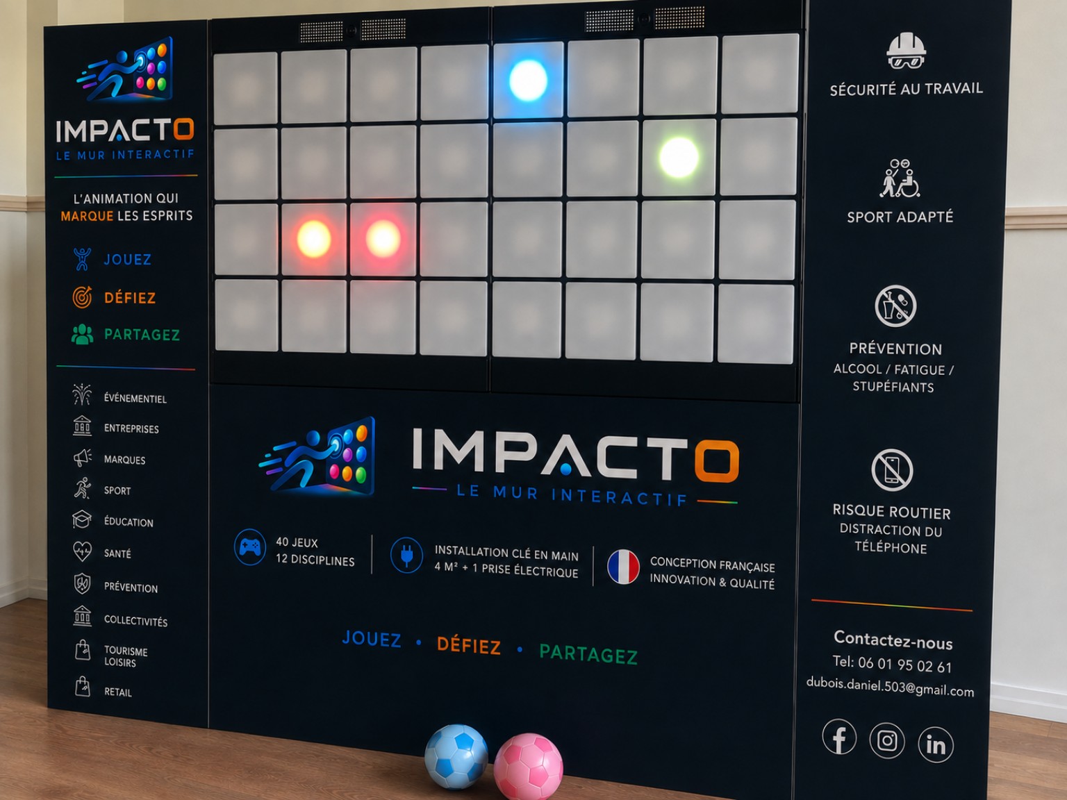 Mur interactif IMPACTO installé pour une animation